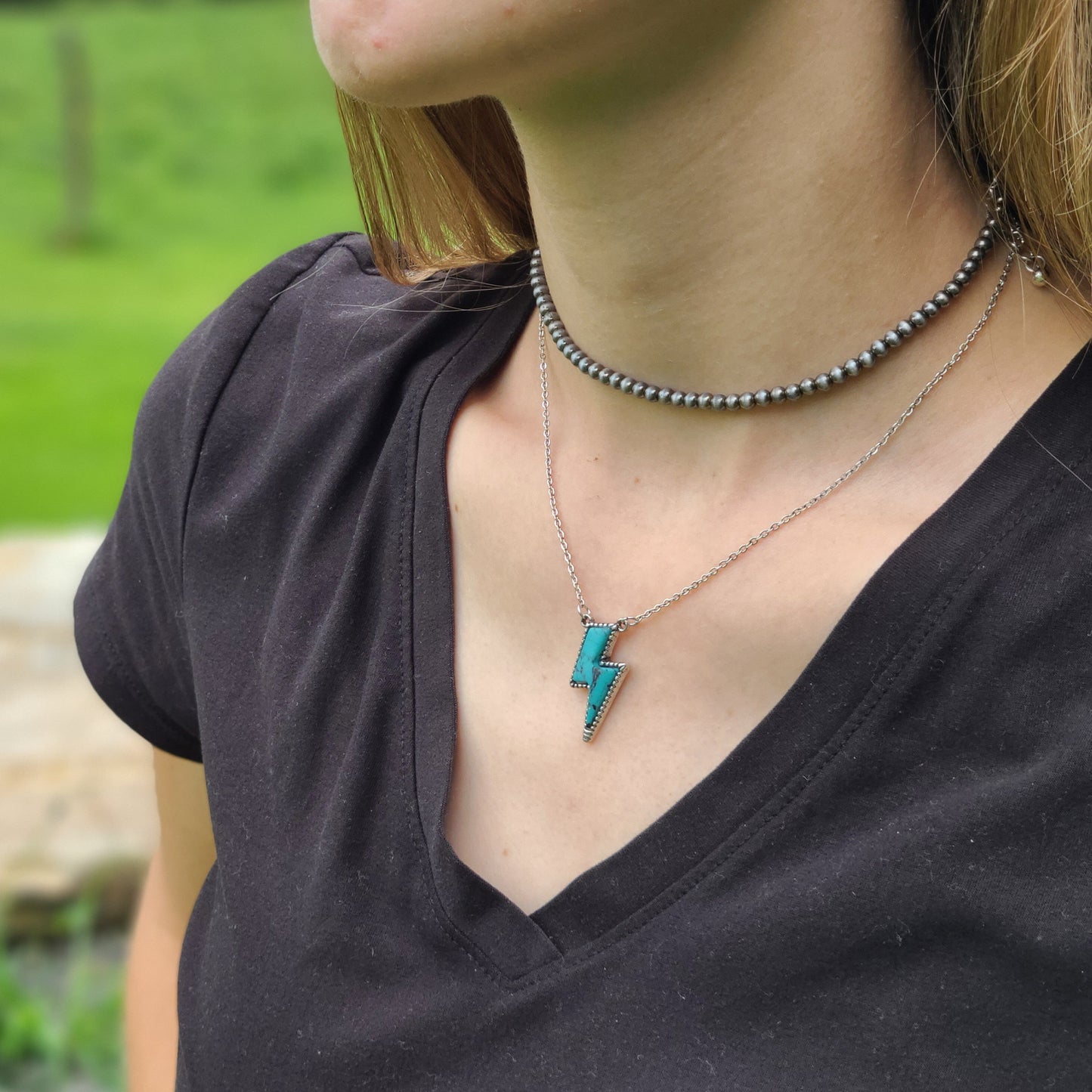 Layered Bolt Necklace