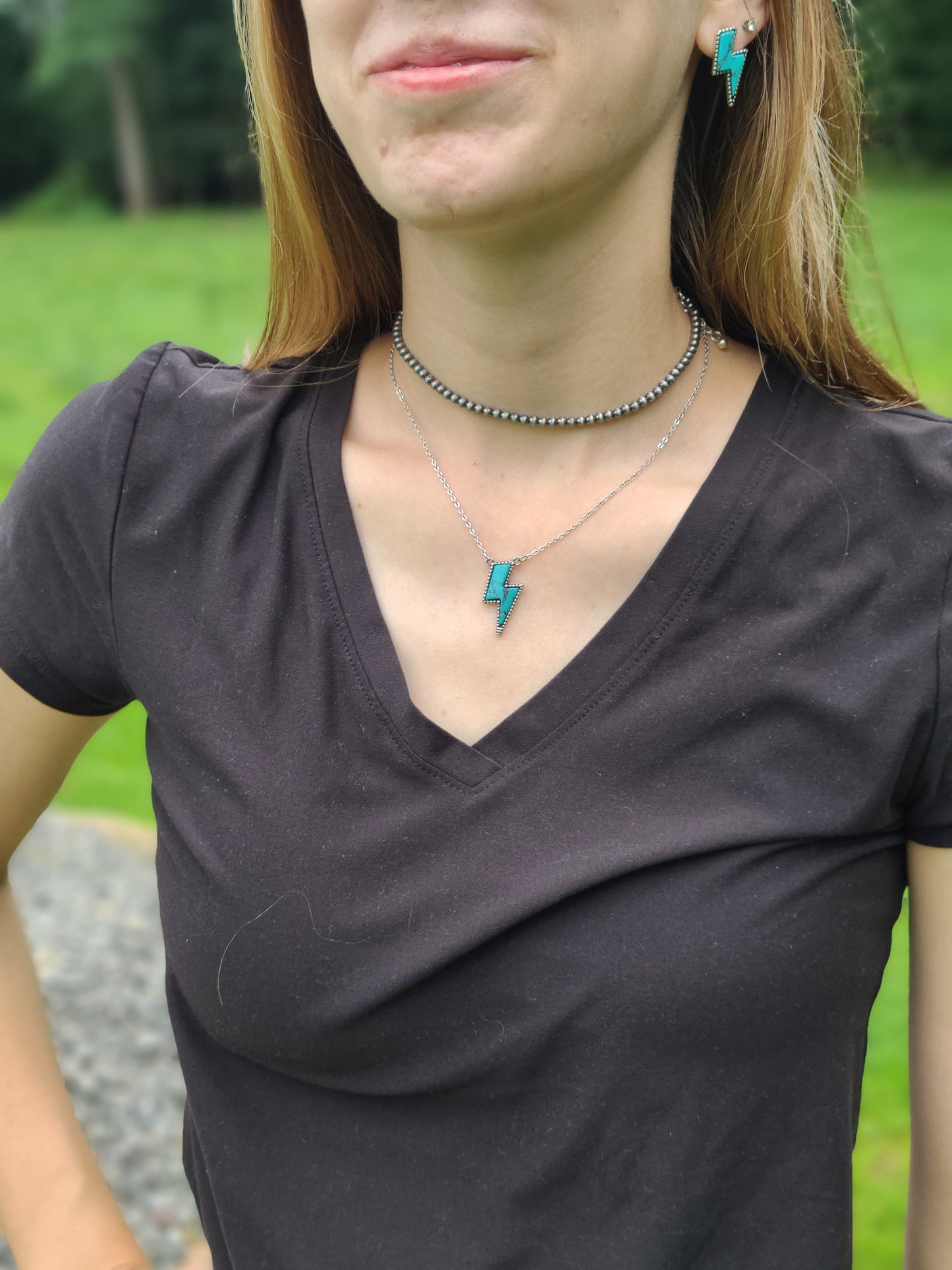 Layered Bolt Necklace