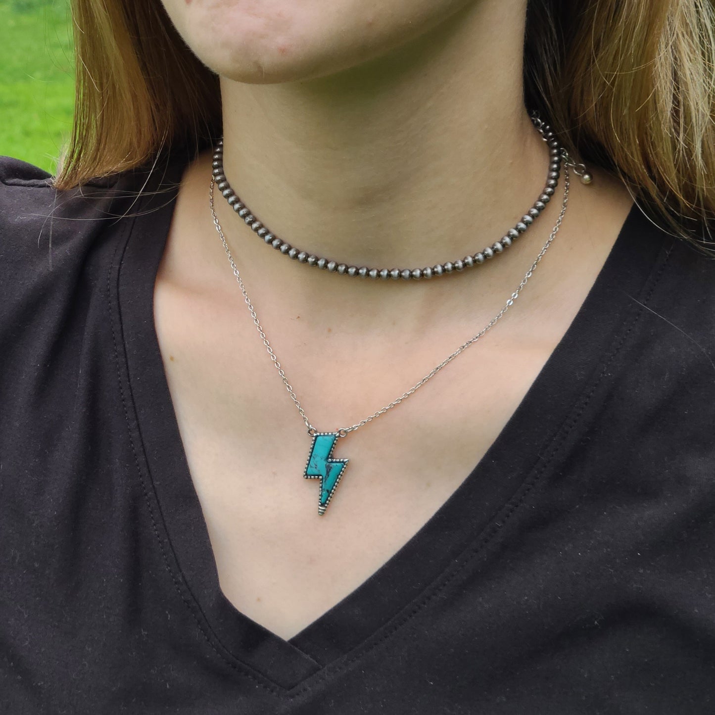 Layered Bolt Necklace