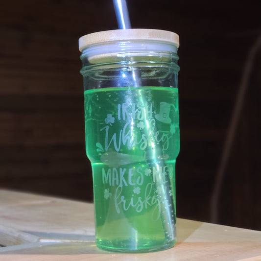 Irish Whiskey Makes Me Tipsy Glass Tumbler