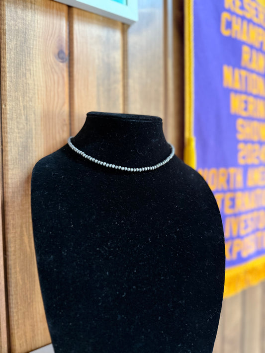 16” 4mm Navajo Pearl Necklace