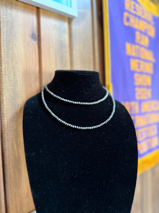 30” 4mm Navajo Pearl Necklace