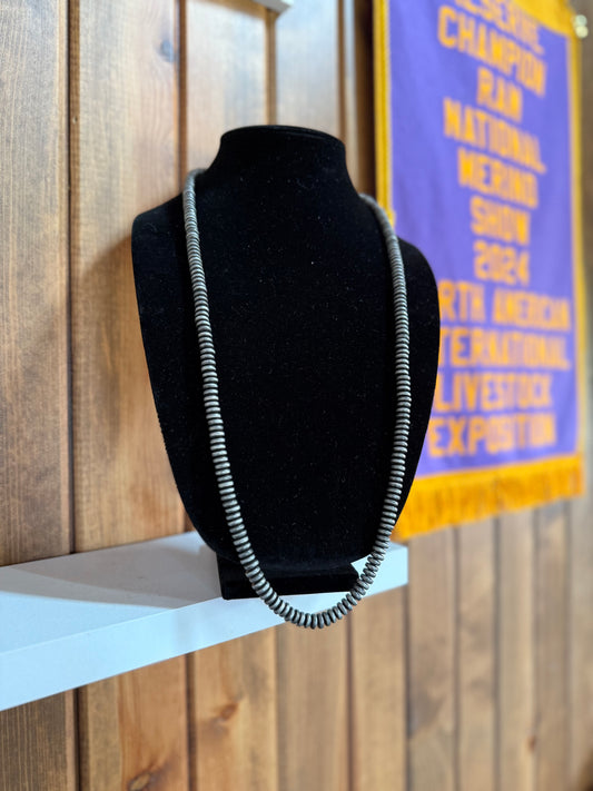 33” 8mm Flat Navajo Pearl Necklace