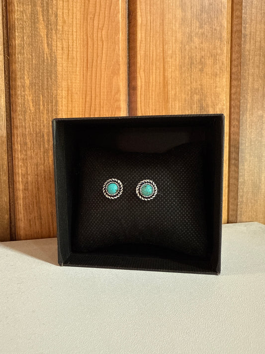 5mm Round Turquoise Stud Earrings