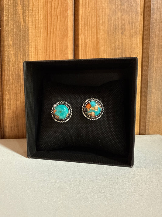 12mm Gemstone Stud Earringd