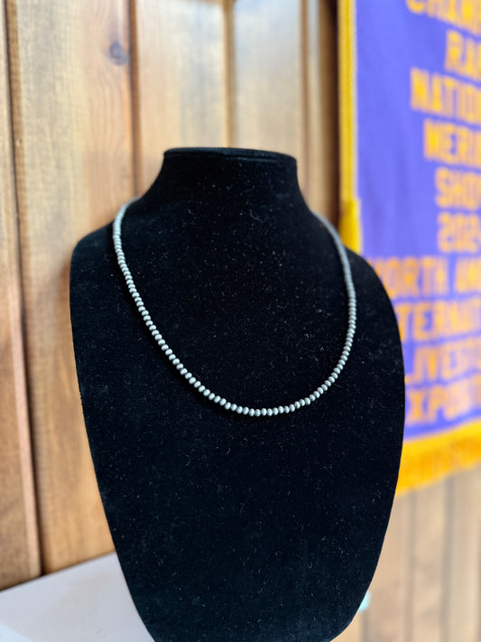 22” 4mm Navajo Pearl Necklace