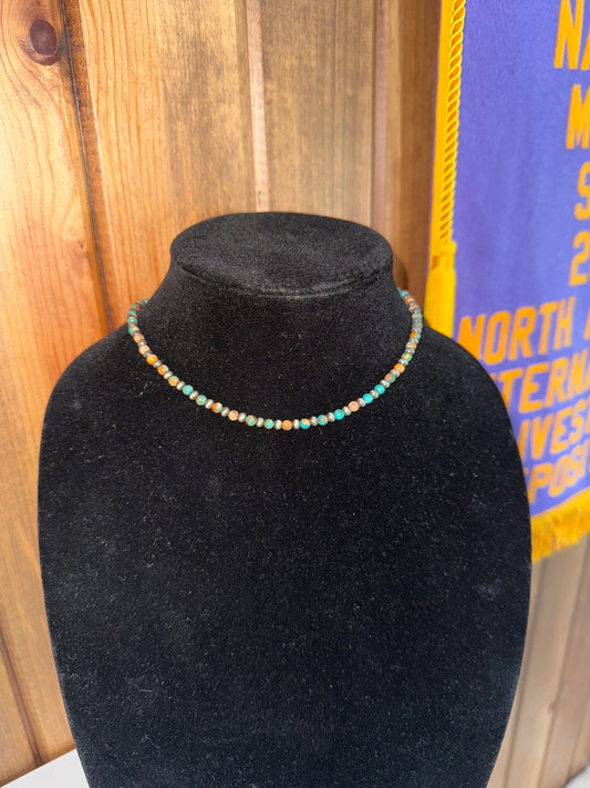Handmade Round Gemstone Necklace