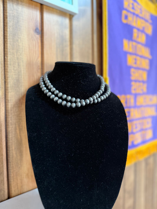 32” 10mm Navajo Pearl Necklace