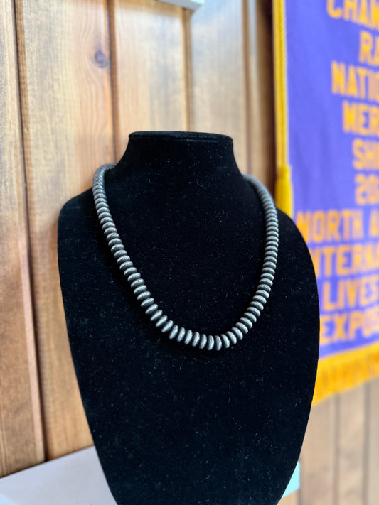 21” 10mm Rounded Navajo Pearl Necklace