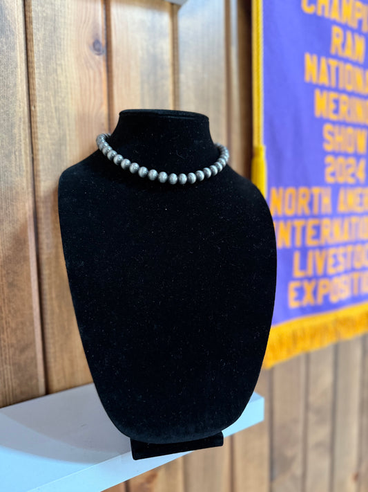 15” 10mm Navajo Pearl Necklace