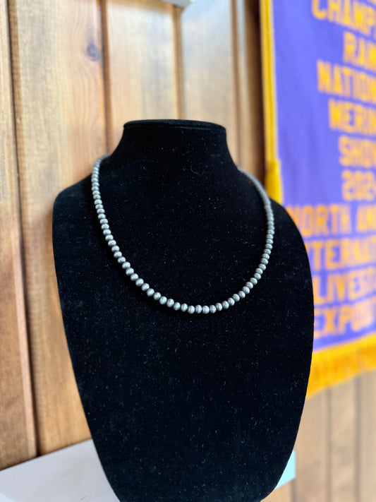 21” 6mm Navajo Pearl Necklace
