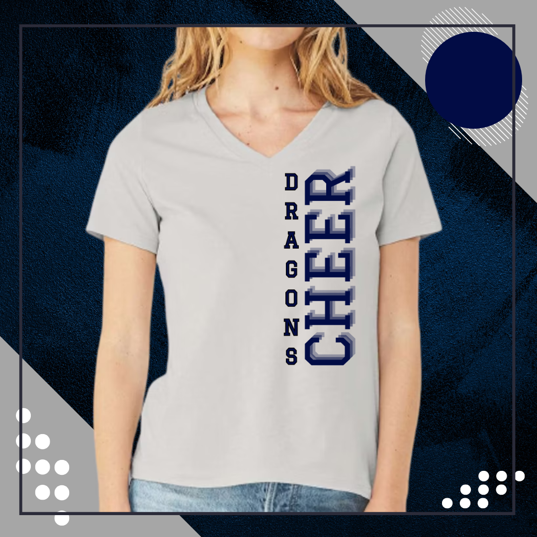 WC Women's Relaxed Silver V-Neck Tee