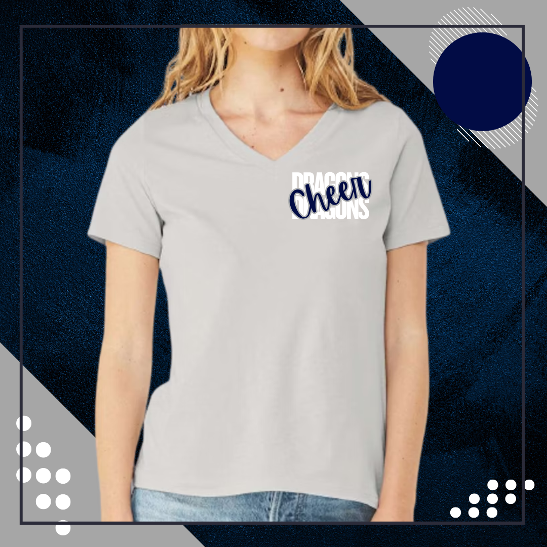 WC Women's Relaxed Silver V-Neck Tee