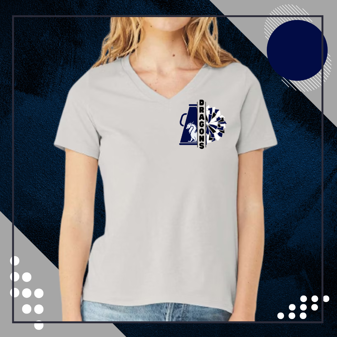 WC Women's Relaxed Silver V-Neck Tee