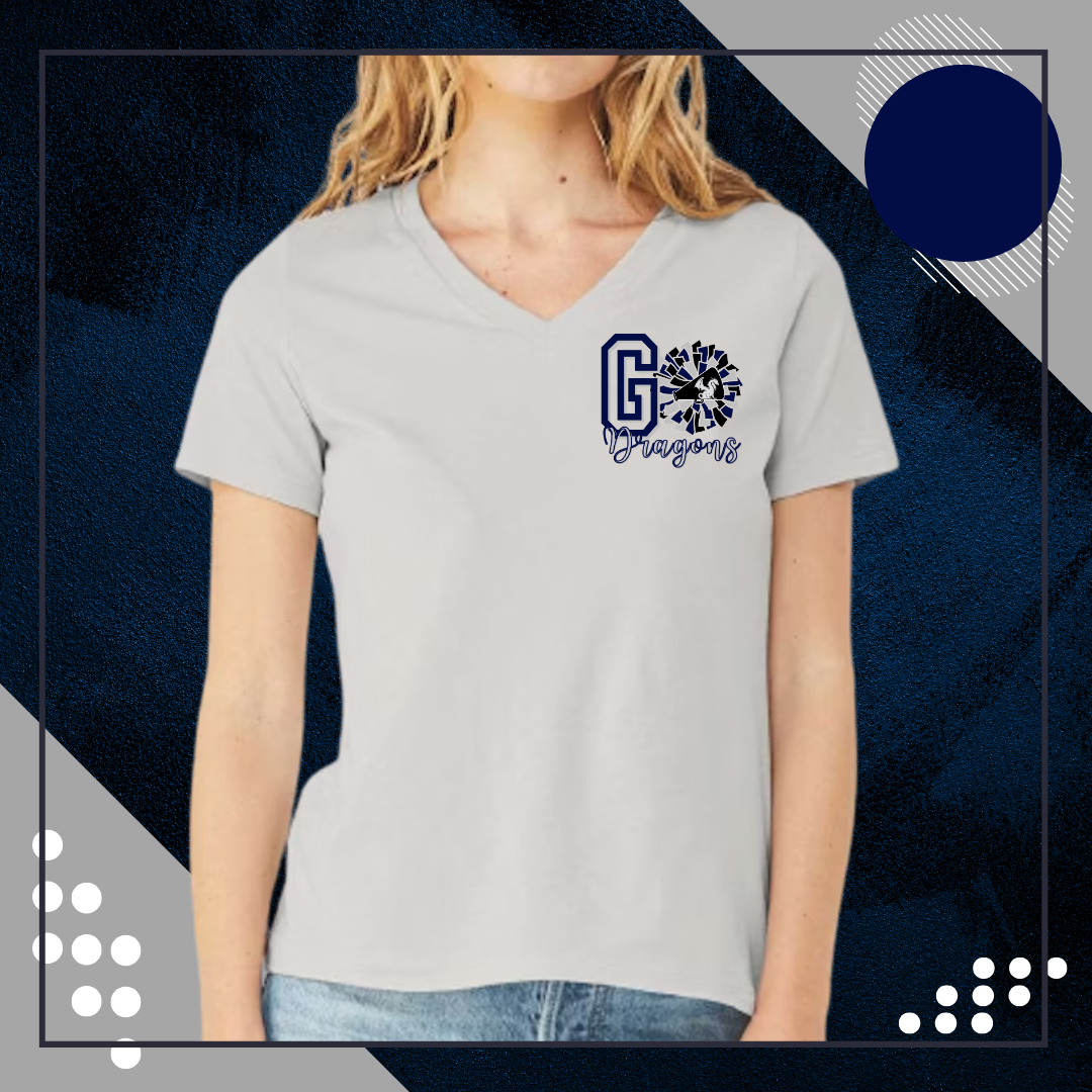 WC Women's Relaxed Silver V-Neck Tee