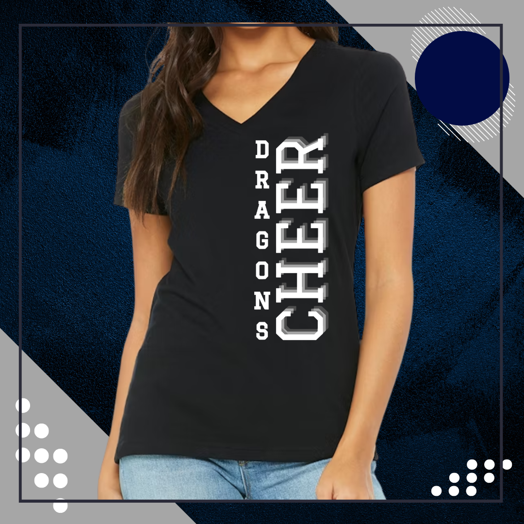 WC Women's Relaxed Black V-Neck Tee
