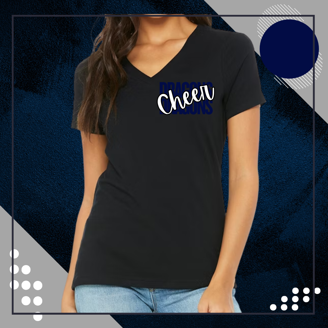 WC Women's Relaxed Black V-Neck Tee
