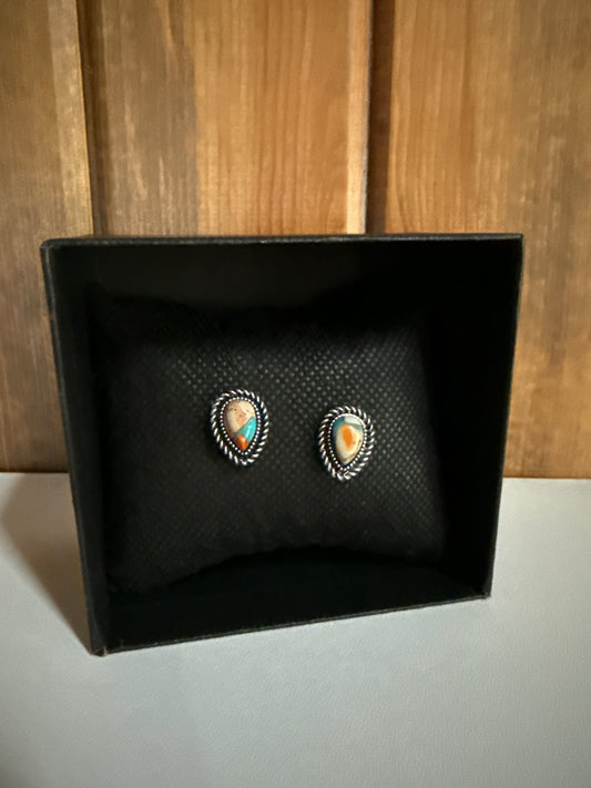 10mm Drop Gemstone Stud Earrings