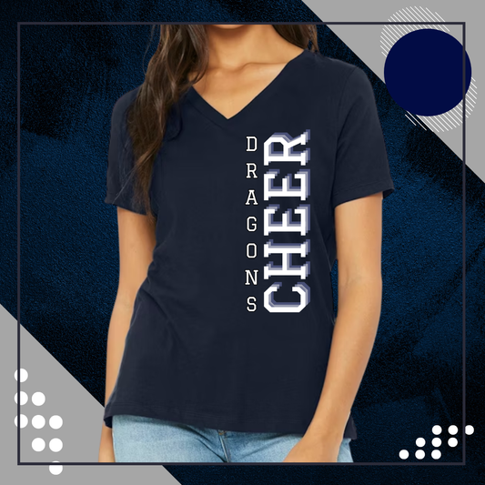 WC Women's Relaxed Navy V-Neck Tee