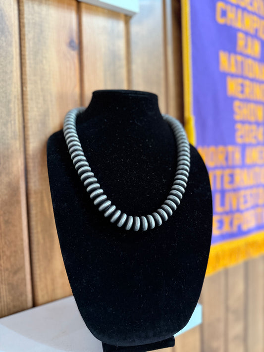 21” 15mm Rounded Navajo Pearl Necklace