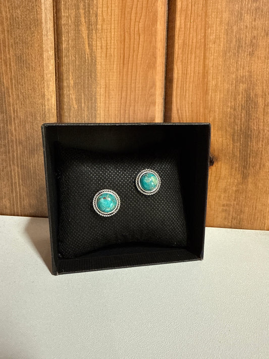 10mm Round Gemstone Stud Earrings