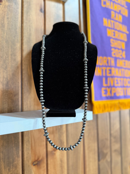 34” 8mm Navajo Pearl Necklace