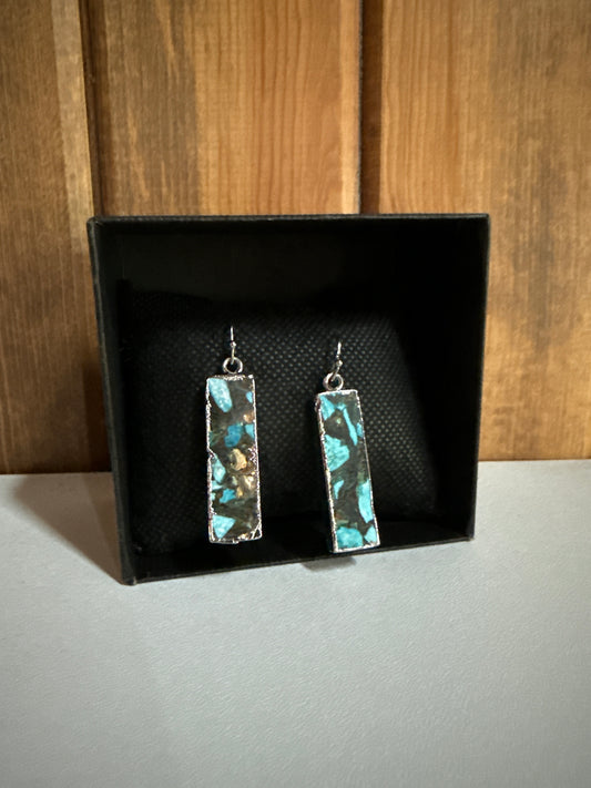 Bar Gemstone Earrings