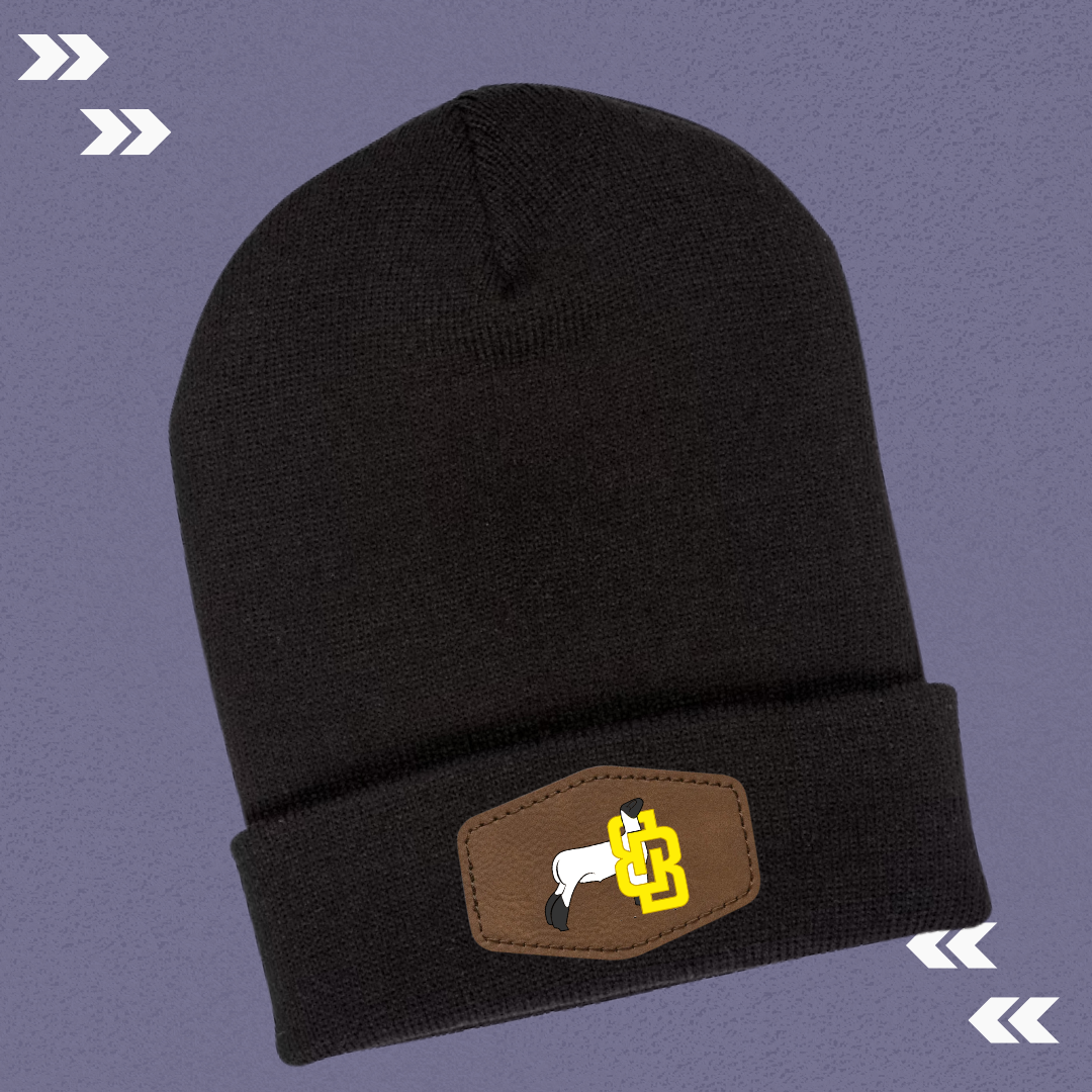 BB Black Beanie with Patch