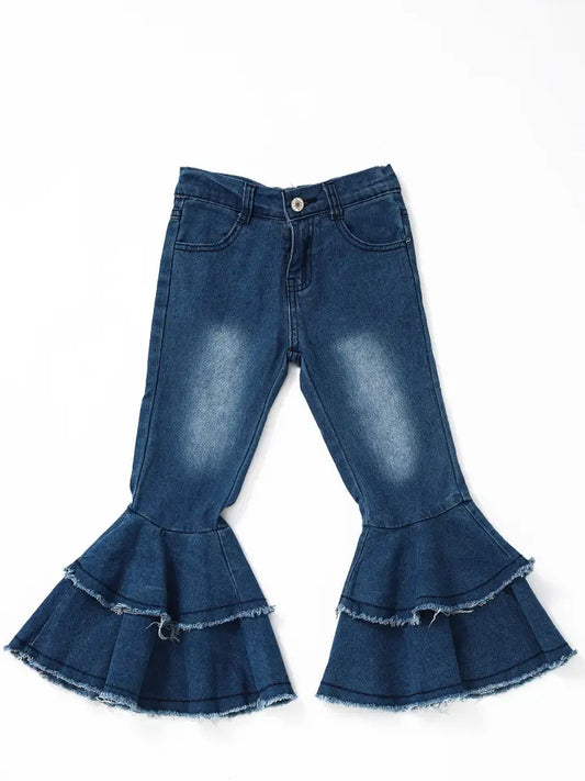 Blue Washed Chloe Double Layer Bells