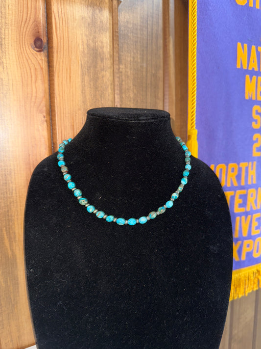 Handmade Oval Gemstone Necklace