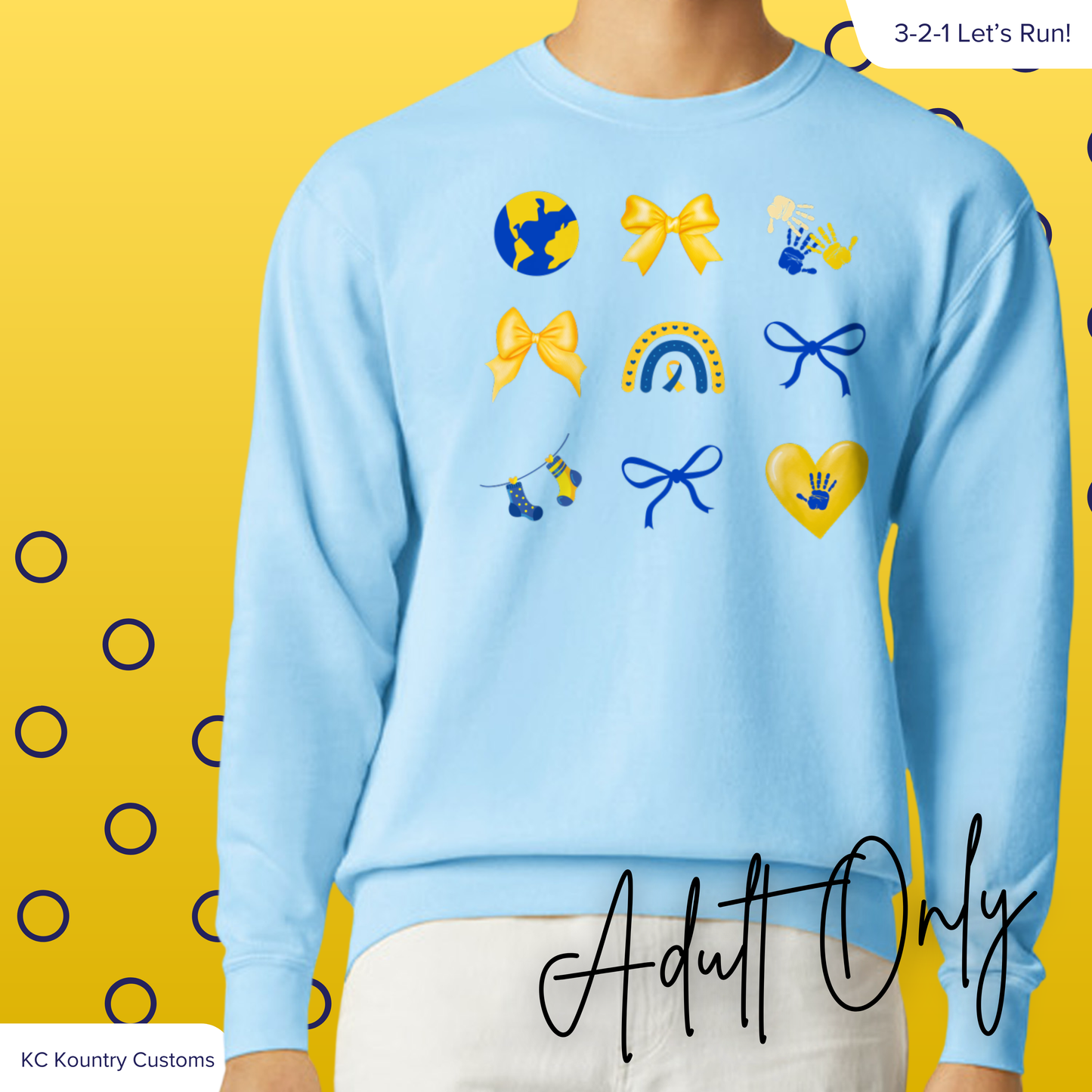 Down Syndrome Awareness Patchwork - CREW (ADULT ONLY)