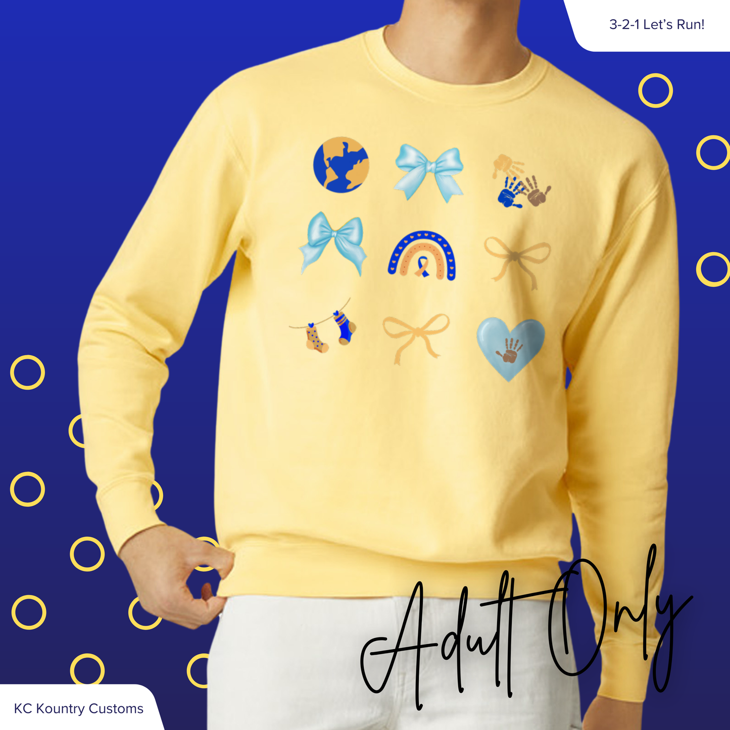 Down Syndrome Awareness Patchwork - CREW (ADULT ONLY)