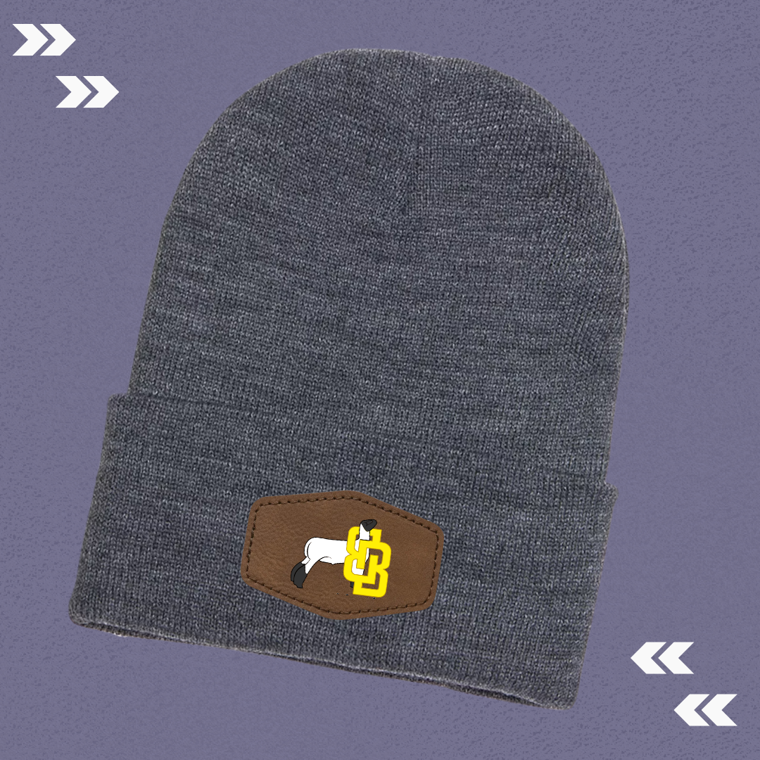 BB Dark Grey Beanie with Patch