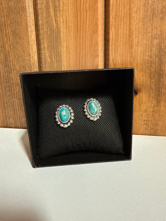 Gemstone Stud Earrings
