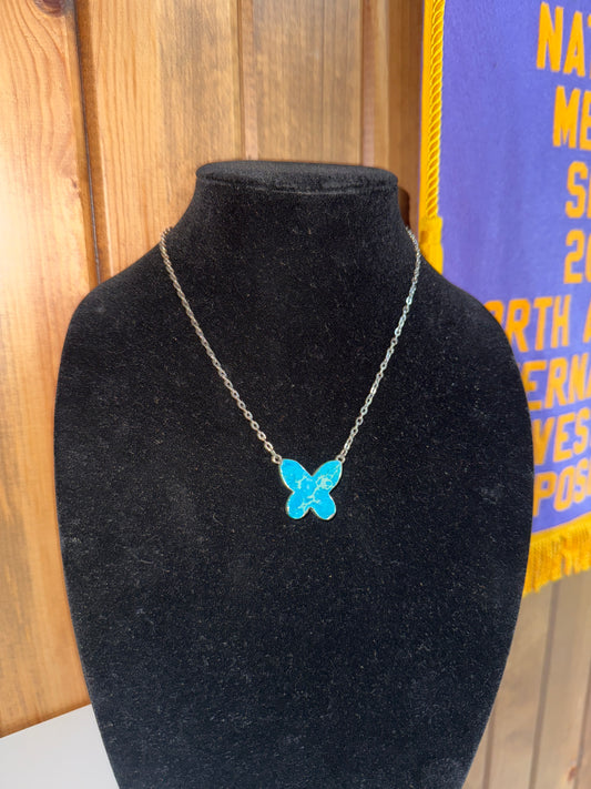 Butterfly Gemstone Necklace