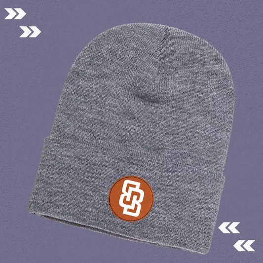 BB Heather Grey Beanie with Patch