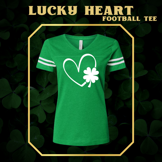 Football Tee Lucky Heart