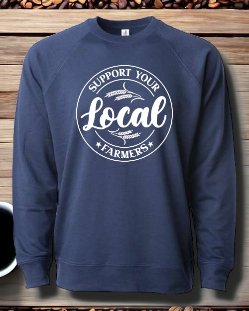 Support Your Local Farmers CREWNECK