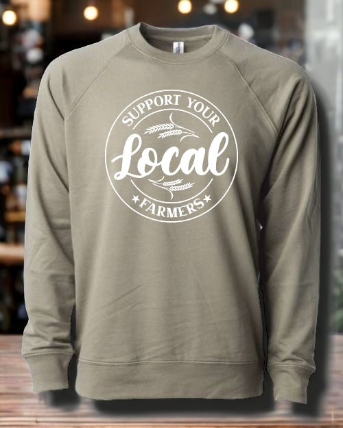 Support Your Local Farmers CREWNECK