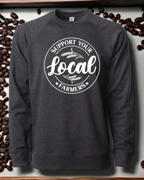 Support Your Local Farmers CREWNECK