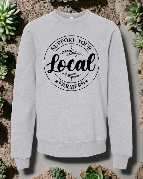 Support Your Local "Little" Farmers CREWNECK