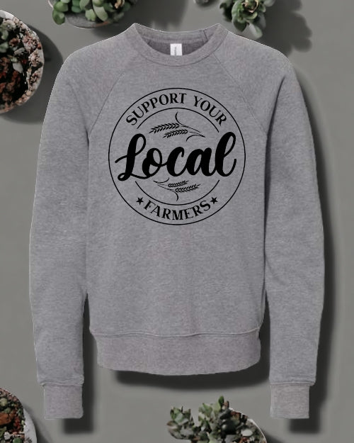 Support Your Local "Little" Farmers CREWNECK