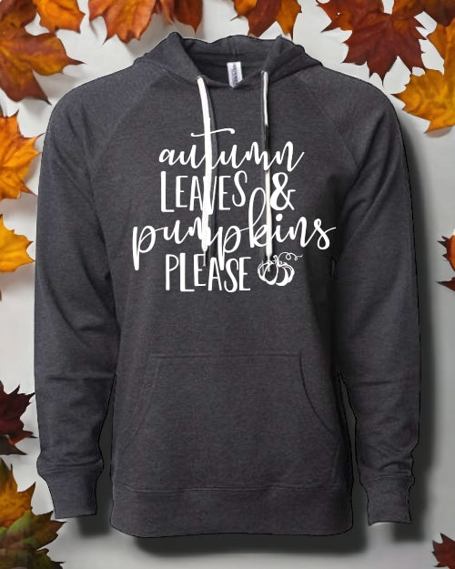 Autumn Leaves and Pumpkin Please HOODIE