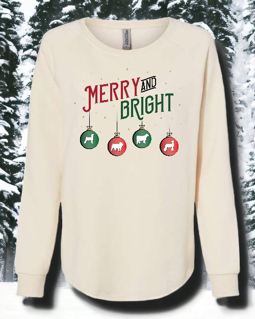 Merry and Bright Animal CREWNECK