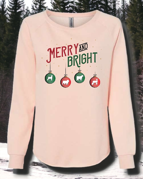 Merry and Bright Animal CREWNECK