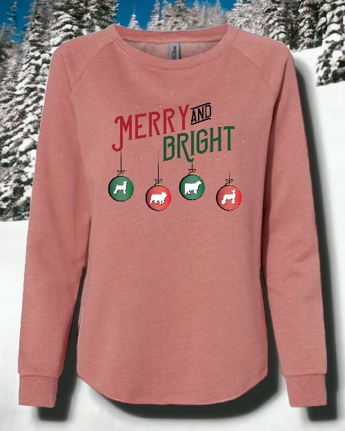 Merry and Bright Animal CREWNECK