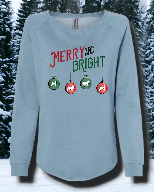 Merry and Bright Animal CREWNECK