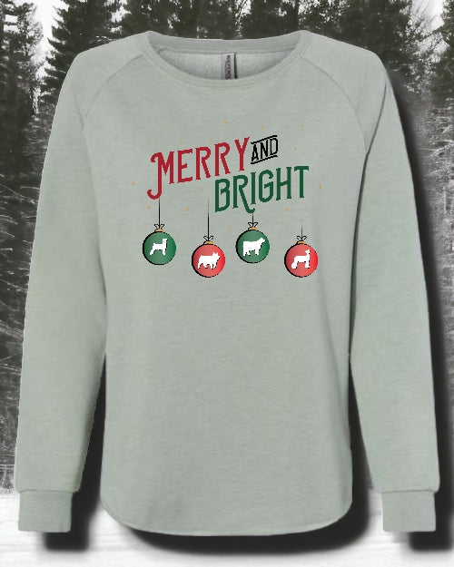 Merry and Bright Animal CREWNECK