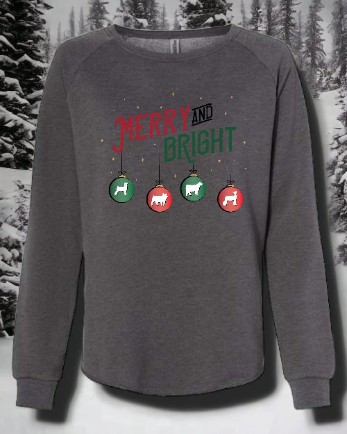 Merry and Bright Animal CREWNECK