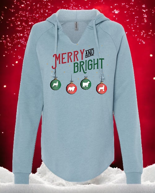 Merry and Bright Animal HOODIE